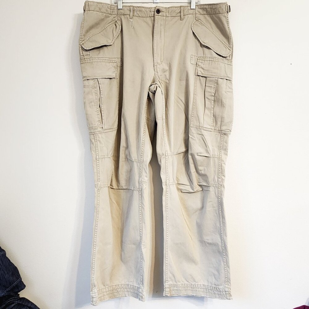 Vtg 90’s Polo Ralph Lauren 44Bx34 Cargo Paratrooper Tactical MILITARY Pants AR1